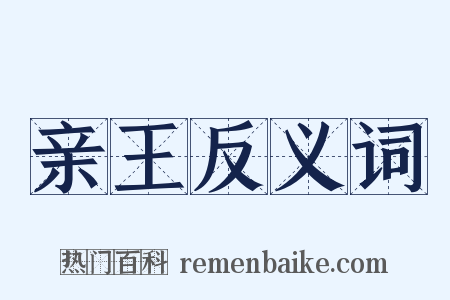 亲王反义词是什么意思的图片